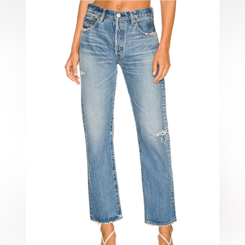 Moussy Lowes Straight Denim Color Blue Size 30